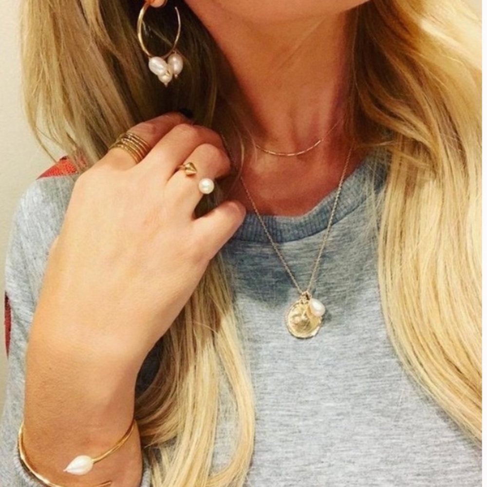 Stella & Dot | Stacked Multi Shiny Gold Rhett Ring - Picture 2 of 8